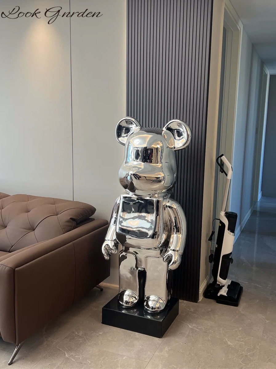 网红卡通暴力熊存钱罐现代简约电视柜无障碍豪华大型落地式创意装