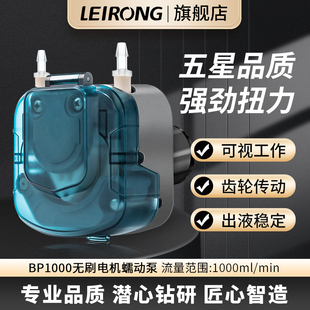 雷熔大流量BP1000无刷电机蠕动泵 小型实验室循环灌装机抽水泵24V