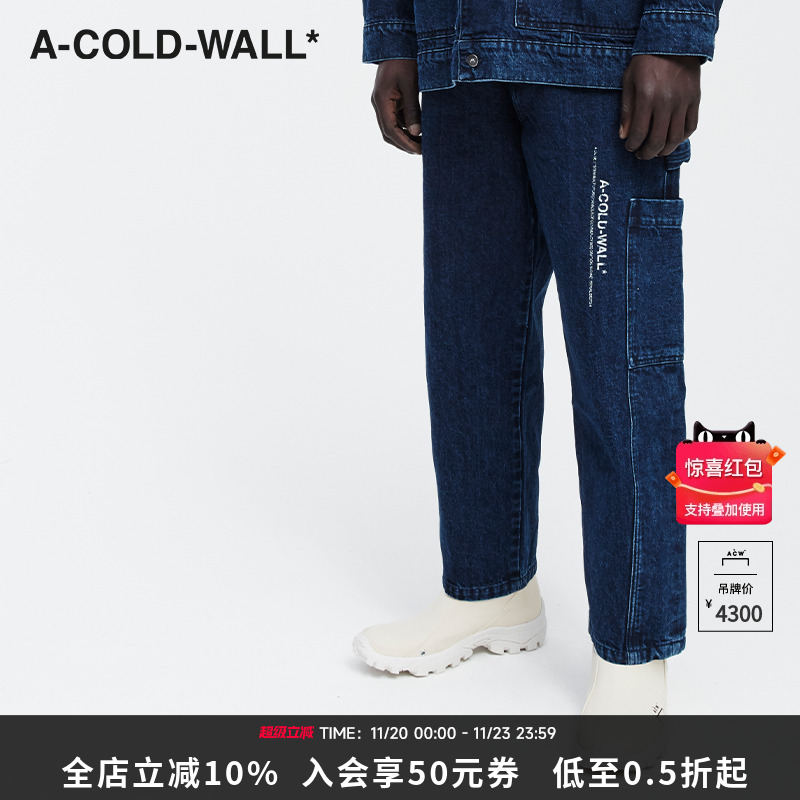 【限时直降】ACW秋冬男式丹宁工装做旧休闲牛仔裤垂感ACWMJS040