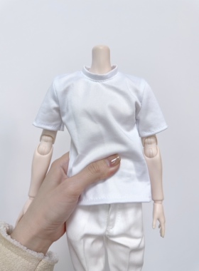 BJD娃衣男体白色T恤打底内衣套装性感吊带衣服分体MJD3分4分6分女