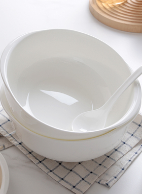 空气炸锅专用烤碗烤箱烤盘沙拉碗陶瓷焗饭碗双耳窝盘加深骨瓷盘子