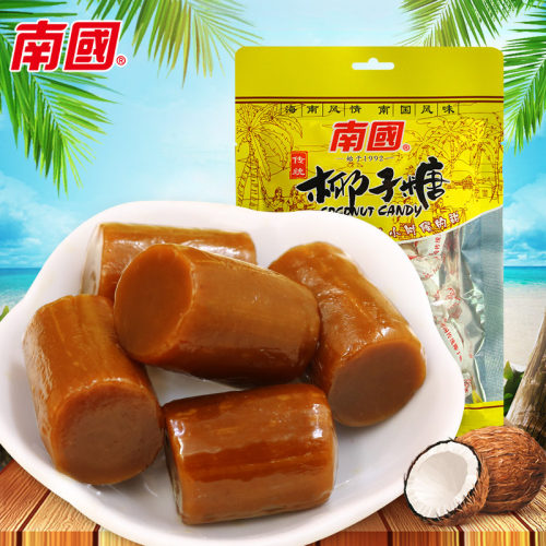 海南特产 南国传统香脆椰子糖大粒200g 可代销