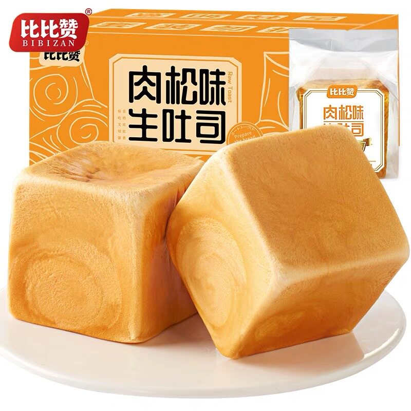 比比赞魔方生吐司红豆手撕面包整箱健康零食小吃休闲早餐食品即食图片