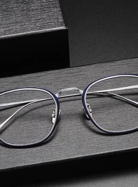 日本手造复古方框眼镜架taylor同款SKOLL可配近视 纯钛眼镜框