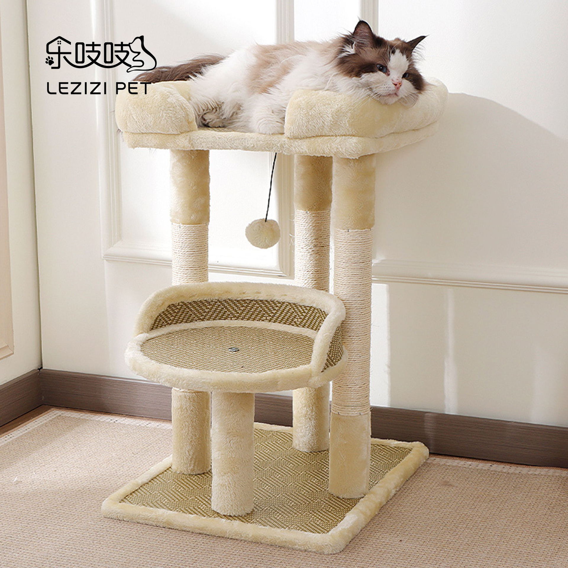 猫爬架猫窝一体大床不占