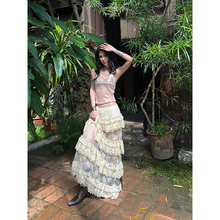 Common in 0120 蕾丝花边 重工法式半身长裙多层花边设计感蛋糕裙