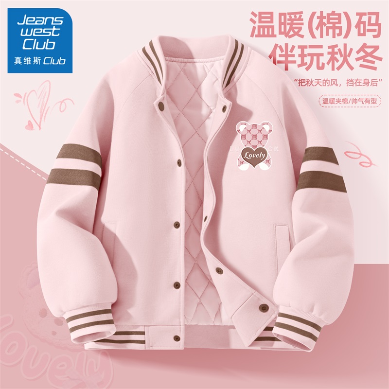真维斯club女童夹棉外套2025新款
