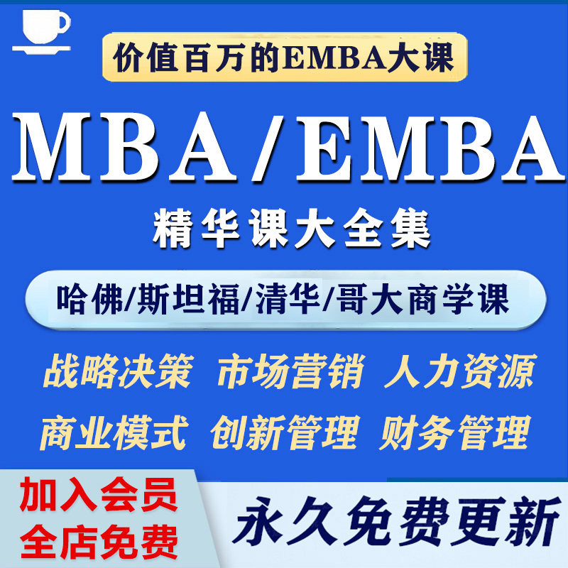 哈佛商学院MBA/EMBA企业工商管理市场营销战略管理培训视频课程