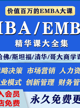 哈佛商学院MBA/EMBA企业工商管理市场营销战略管理培训视频课程