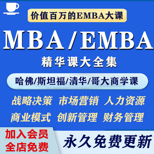 哈佛商学院MBA/EMBA企业工商管理市场营销战略管理培训视频课程