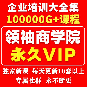 企业管理培训视频课程商学院财务税务HR人力资源销售营销抖音内训