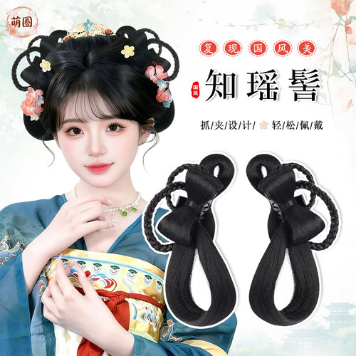 古风汉服抓夹蝴蝶结假发