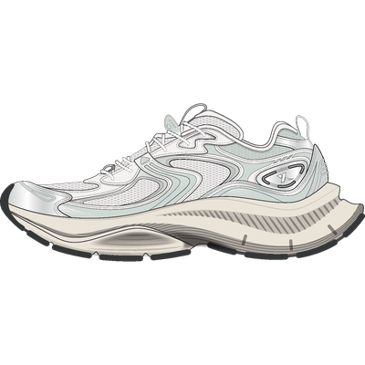 特步启源2000女2026夏新款网面透气老爹鞋耐磨休闲鞋974218320025