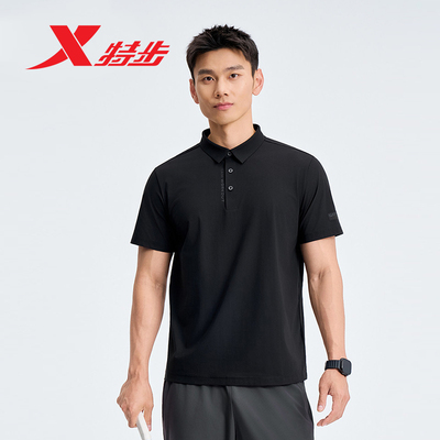 特步短袖T恤POLO衫男2026夏