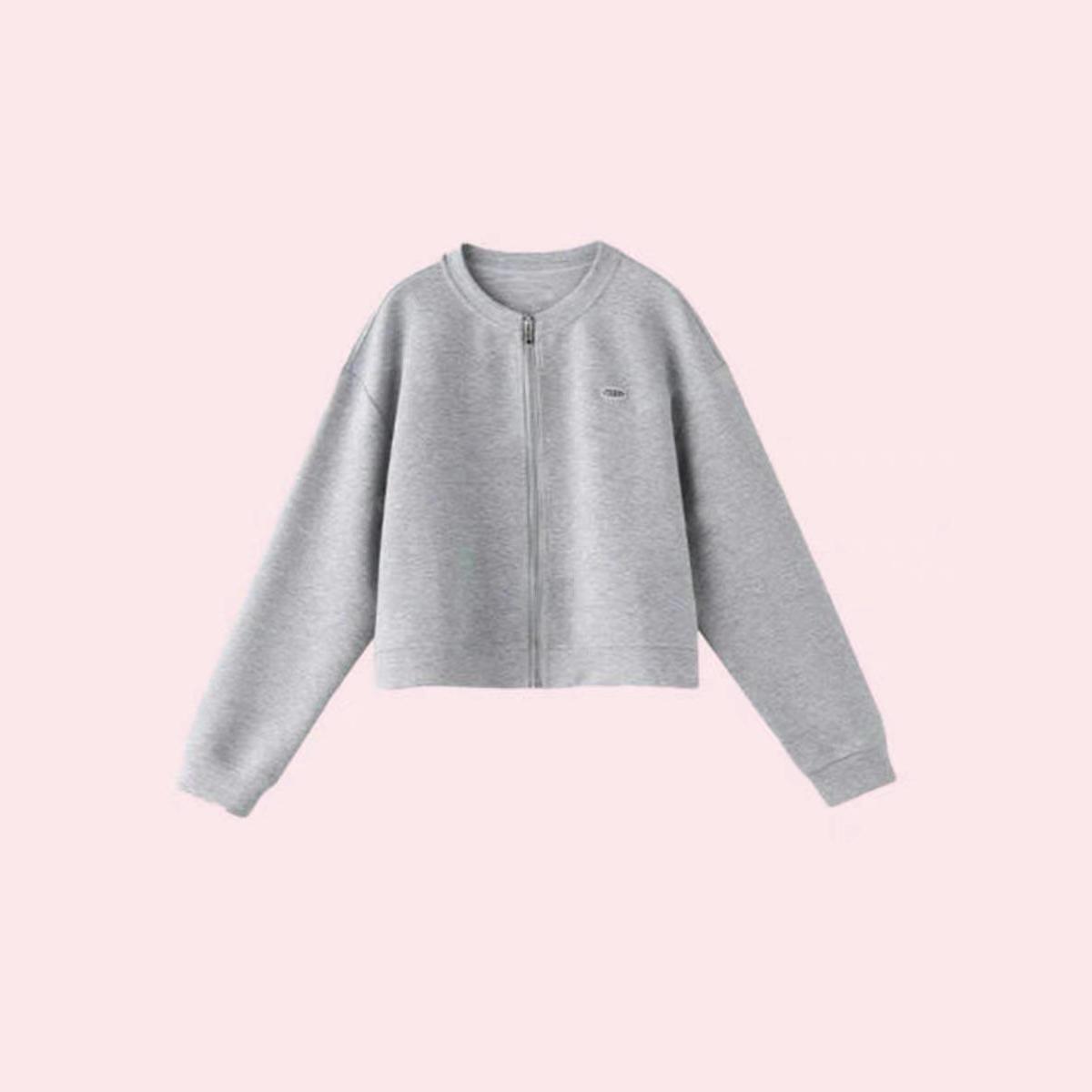 冰美式新款官方拉链卫衣棒球服女