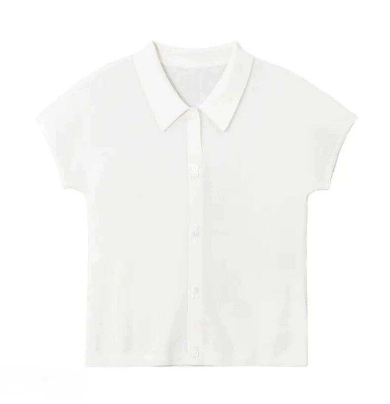 【万能叠搭】官方春夏显瘦针织翻领内搭外穿T恤背心透气显瘦短袖