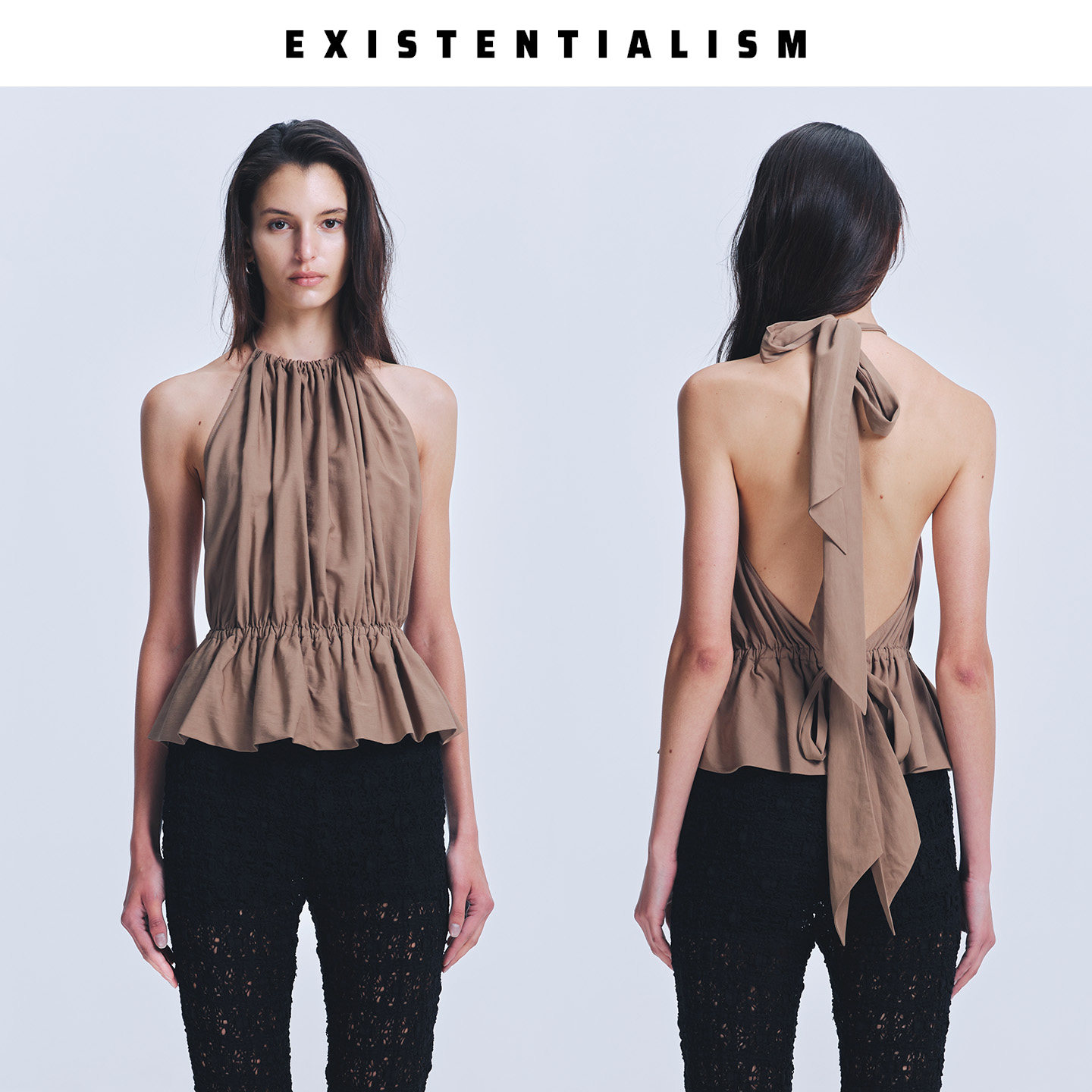 EXISTENTIALISM26SS新款挂脖抽身背心 - 实物图