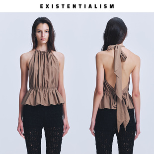 EXISTENTIALISM26SS新款挂脖抽身背心