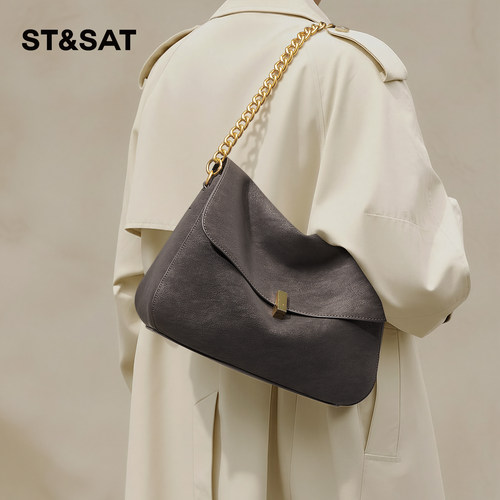 星期六女包单肩腋下包链条包