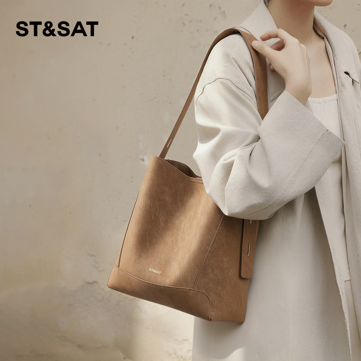 星期六水桶包女大容量单肩斜挎包