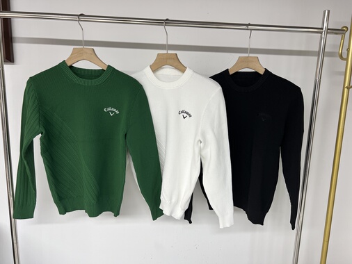 22323 日单男女同款高尔夫球服服装圆领长袖针织衫毛衣秋冬新品