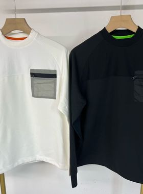 21104  日本潮牌骷颅兔男士高尔夫口袋长袖套头衫休闲复古卫衣