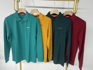 16M07 出口韩单高尔夫男士服装春夏翻领长袖上衣速干透气弹力捡漏