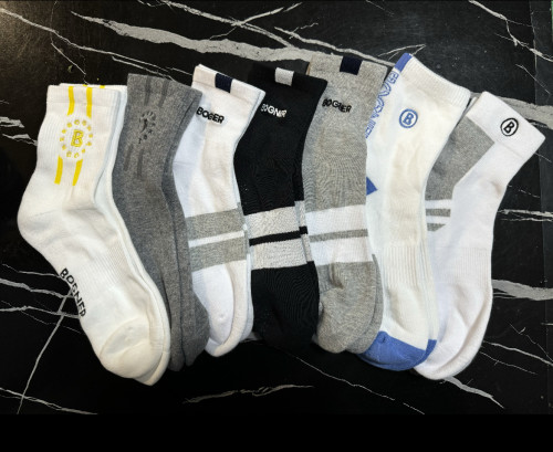 出口韩国新款 BOGNE高尔夫男女情侣全棉毛巾中筒袜子带胶防滑吸汗