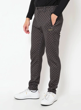 20308  日本潮牌高尔夫男士秋冬新款防风千鸟格长裤百搭弹力