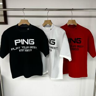 41C18 出口余日单高尔夫男士春夏圆领针织短袖上衣速干百搭 PIN