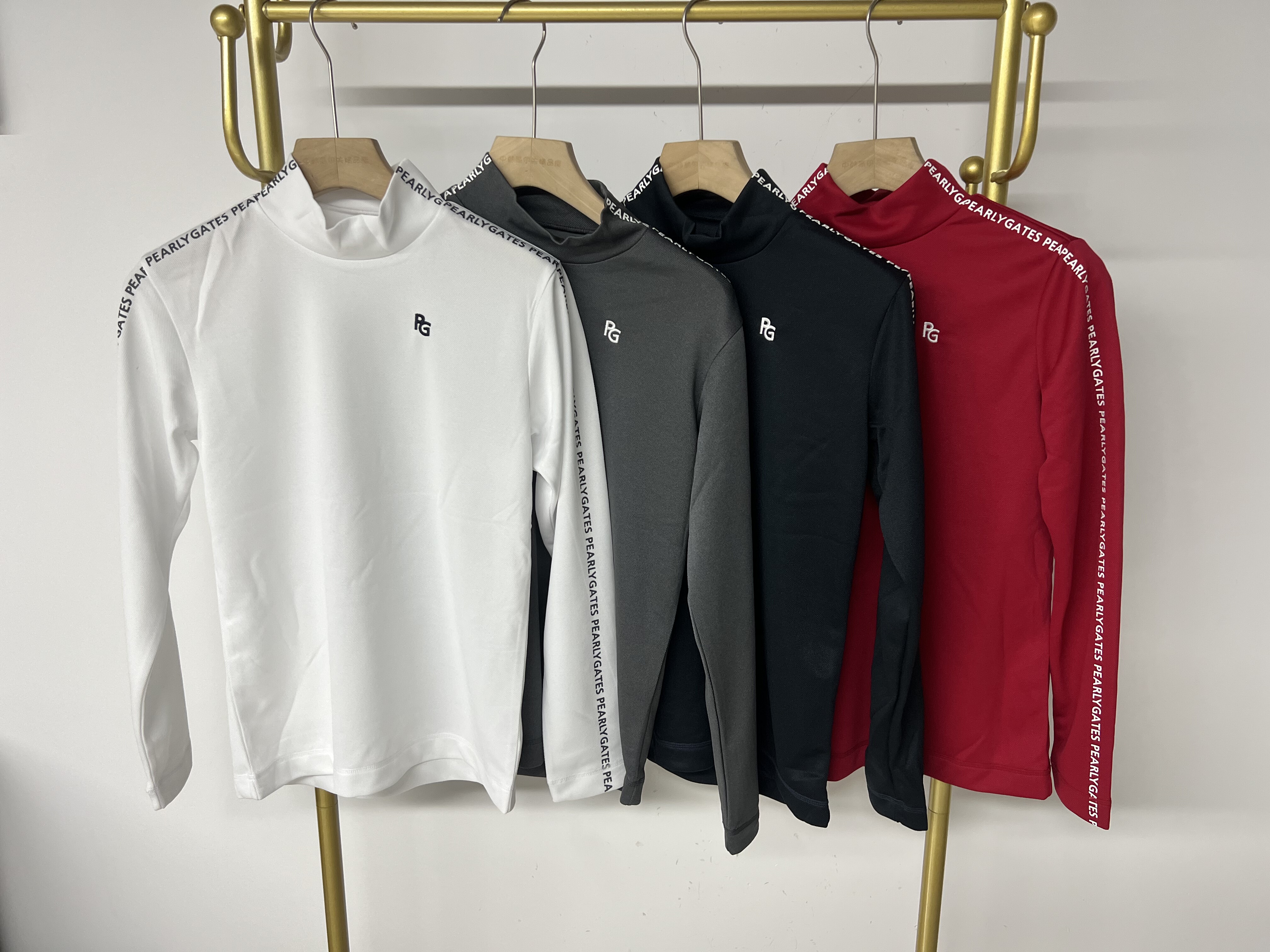 21107 出口余日单男女高尔夫服装长袖春季百搭休闲时尚半高领长袖