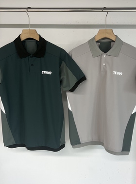 22154 日单潮牌高尔夫男士夏季新品翻领短袖polo拼接速干弹力 49