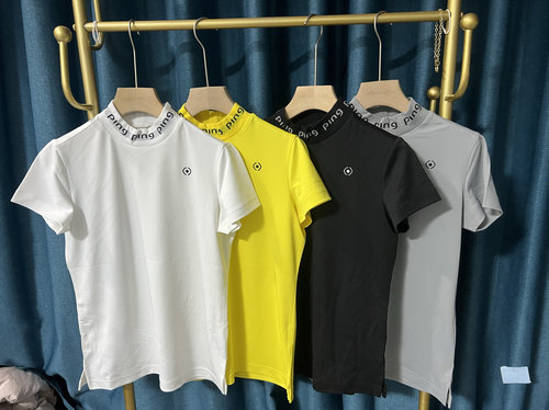 29A76 日本潮牌P GOLF25新高尔夫服装女士快干清凉干爽字母短袖