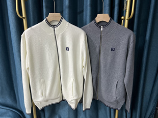 外套秋冬新品 29W49 保暖防风开衫 拉链长袖 日本高尔夫针织衫