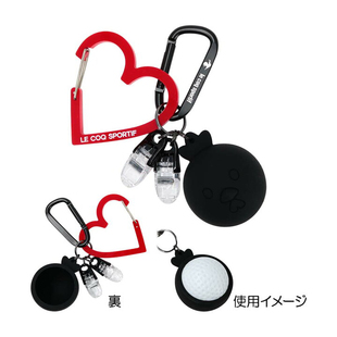 日本代购直邮高尔夫男女配饰黑色小鸡爱心挂件球袋 手套夹推杆套