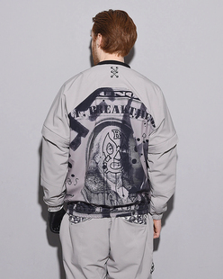 6L58 日本潮牌猴哥高尔夫服装男士冬季加绒保暖圆领卫衣袖子可拆