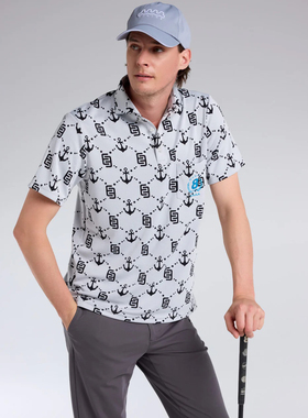 15y26 日本贵牌Muta 高尔夫男士夏季翻领短袖新款弹力速干透气