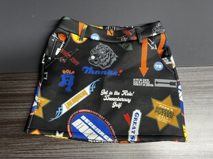 41A15 出口余日单潮牌高尔夫女士秋冬太空棉弹力短裙保暖无打底