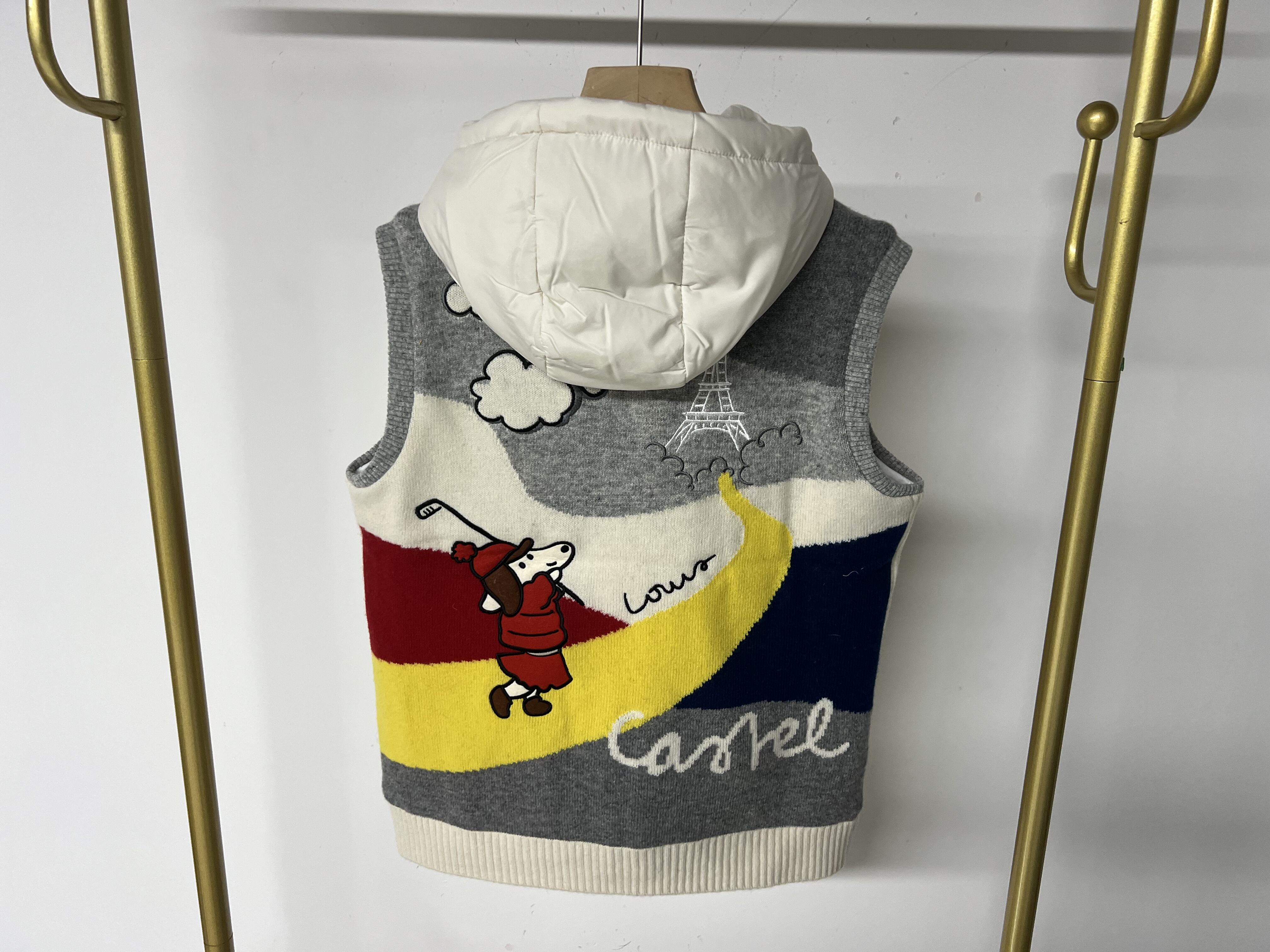 001 出口韩国余矮腿小狗高尔夫女士秋冬羽绒针织拼接马甲防风保暖,运动/瑜伽/健身/球迷用品,高尔夫上装,淘宝优惠券,粉丝福利购,淘宝优惠卷