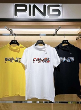 F007 高尔夫球衣女士夏季新品弹性刺绣翻领短袖T恤日单黄色热卖款