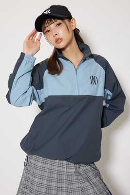 24316 日本奢侈贵族潮牌 Golf 女士秋冬双层防风防泼水半拉链卫衣