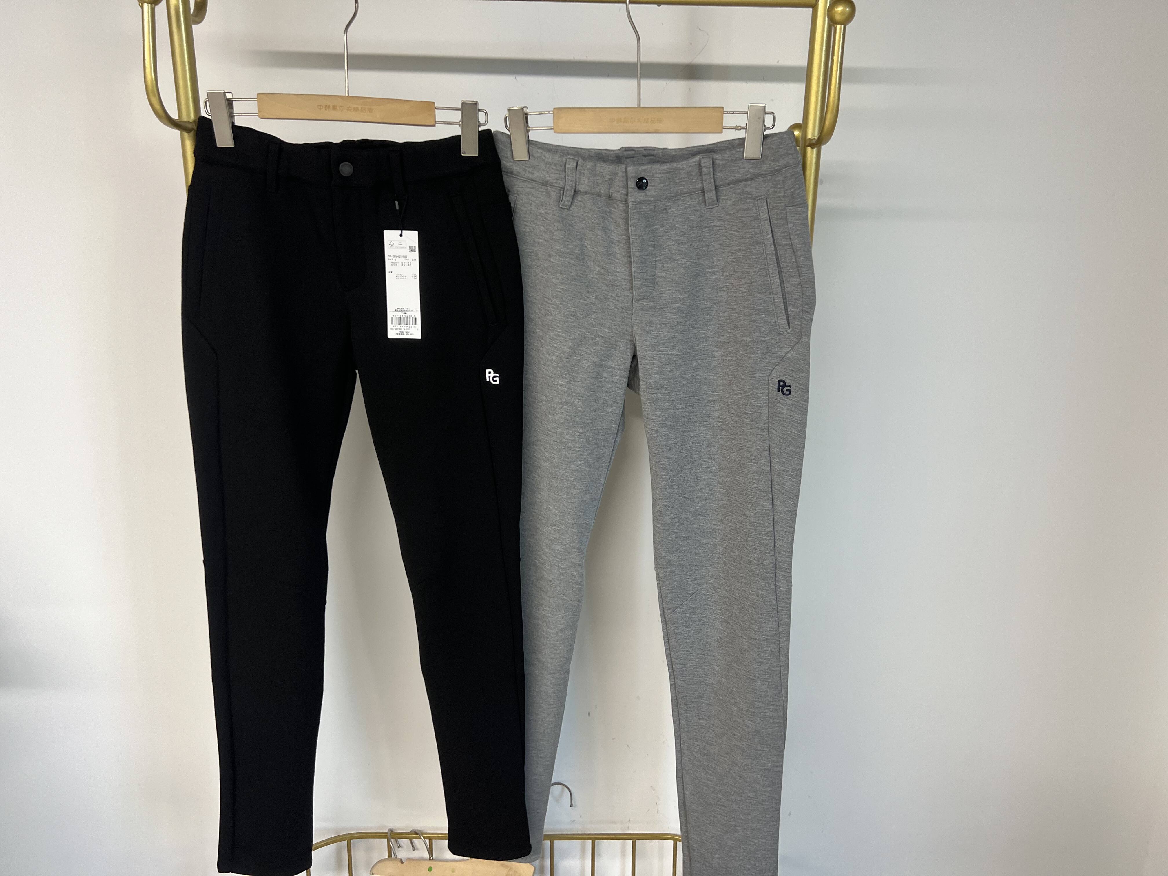 20117 出口日本高尔夫服装男女同款春秋新款品小脚长裤弹力空气棉