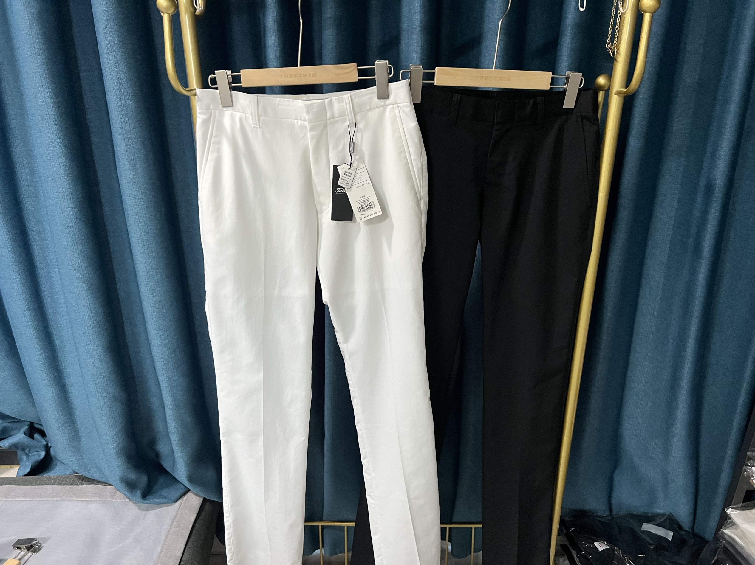 29E19 出口高尔夫男装长裤春夏季薄款舒适纯色修身运动裤弹力