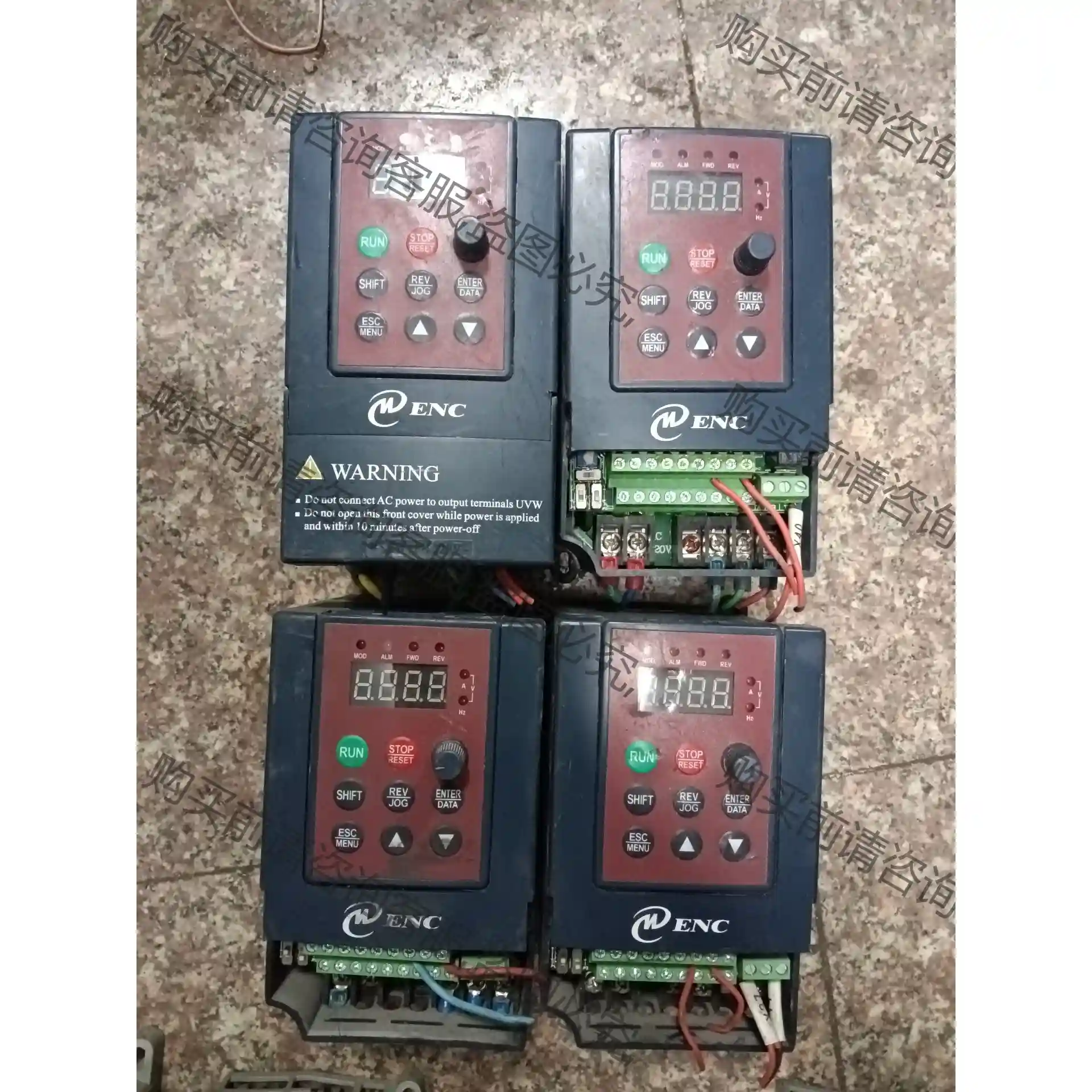 ENC易能变频器EDS800-2S0015 ，220V输入， 先议价 拆机货包好