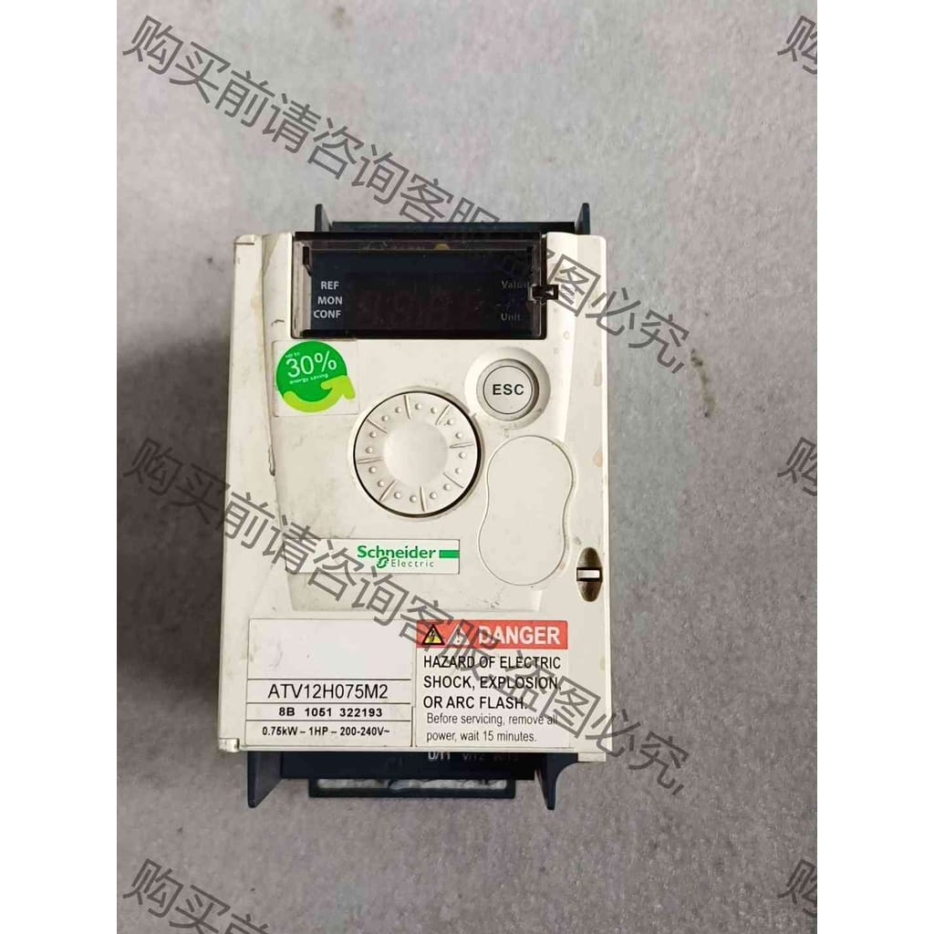 功能正常议价 施耐de变频器ATV12H037M2 0.75KW 220