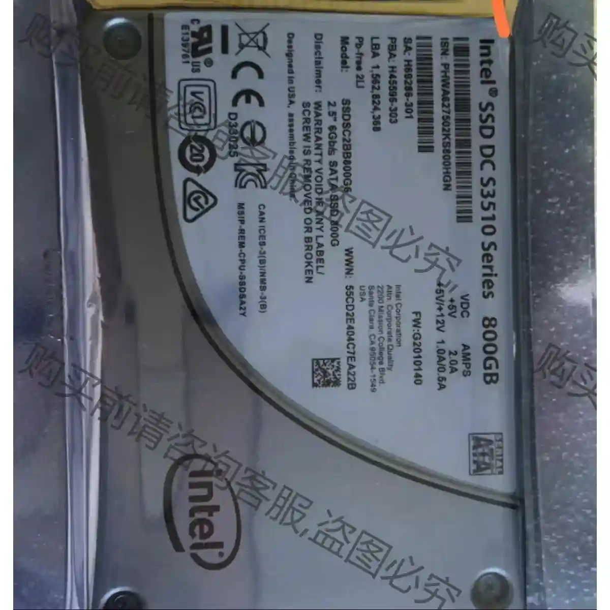 1000个 英特尔S3510 800G MLC颗粒，10 先议价 拆机货包好