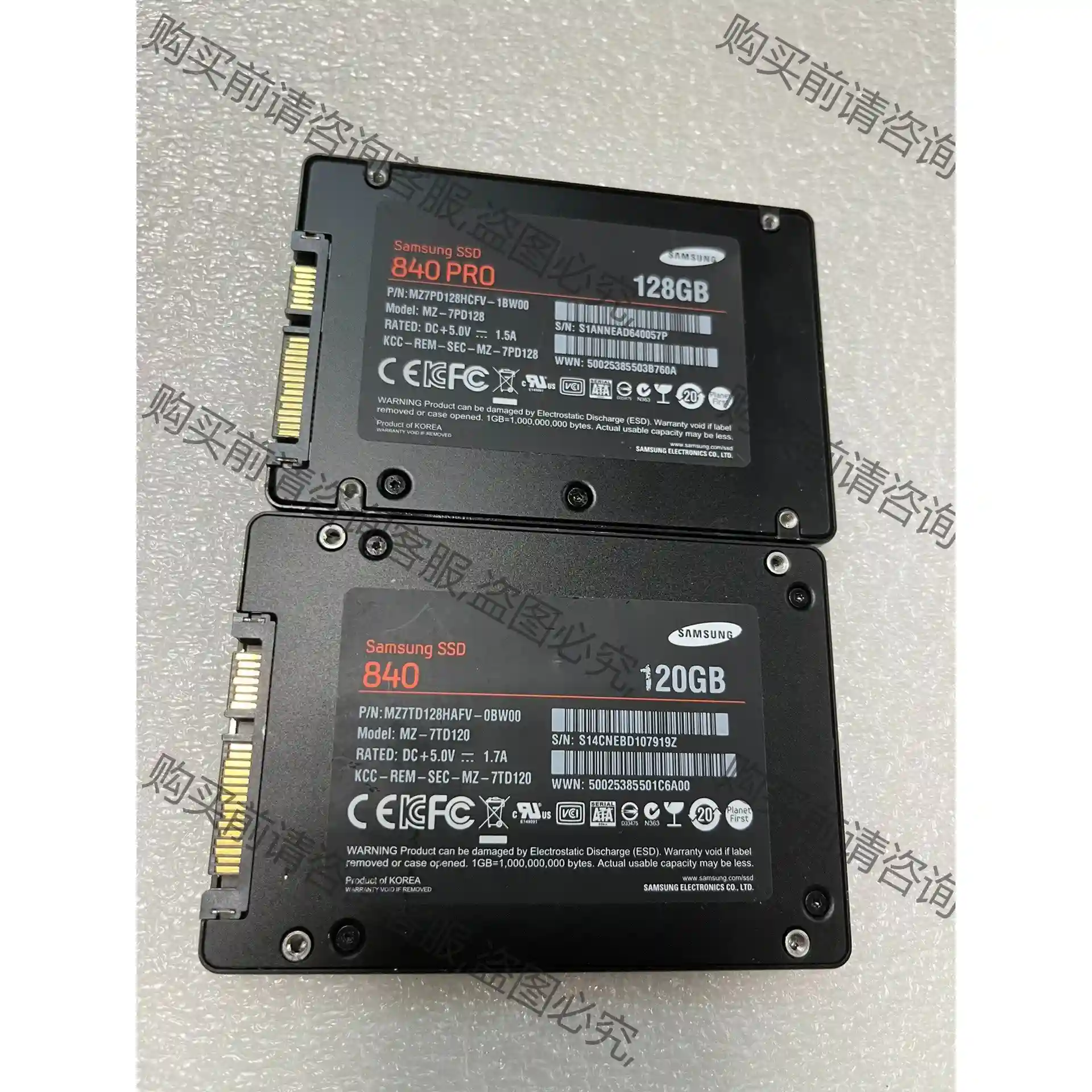 三星 8540 pro 128g拆机固态硬盘，MLC颗粒，企 先议价 拆机货包