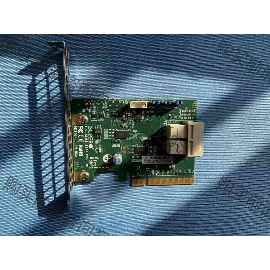 功能正常议价 超微AOC-SLG3-2E4R拆分卡，U.2,NVME*2扩