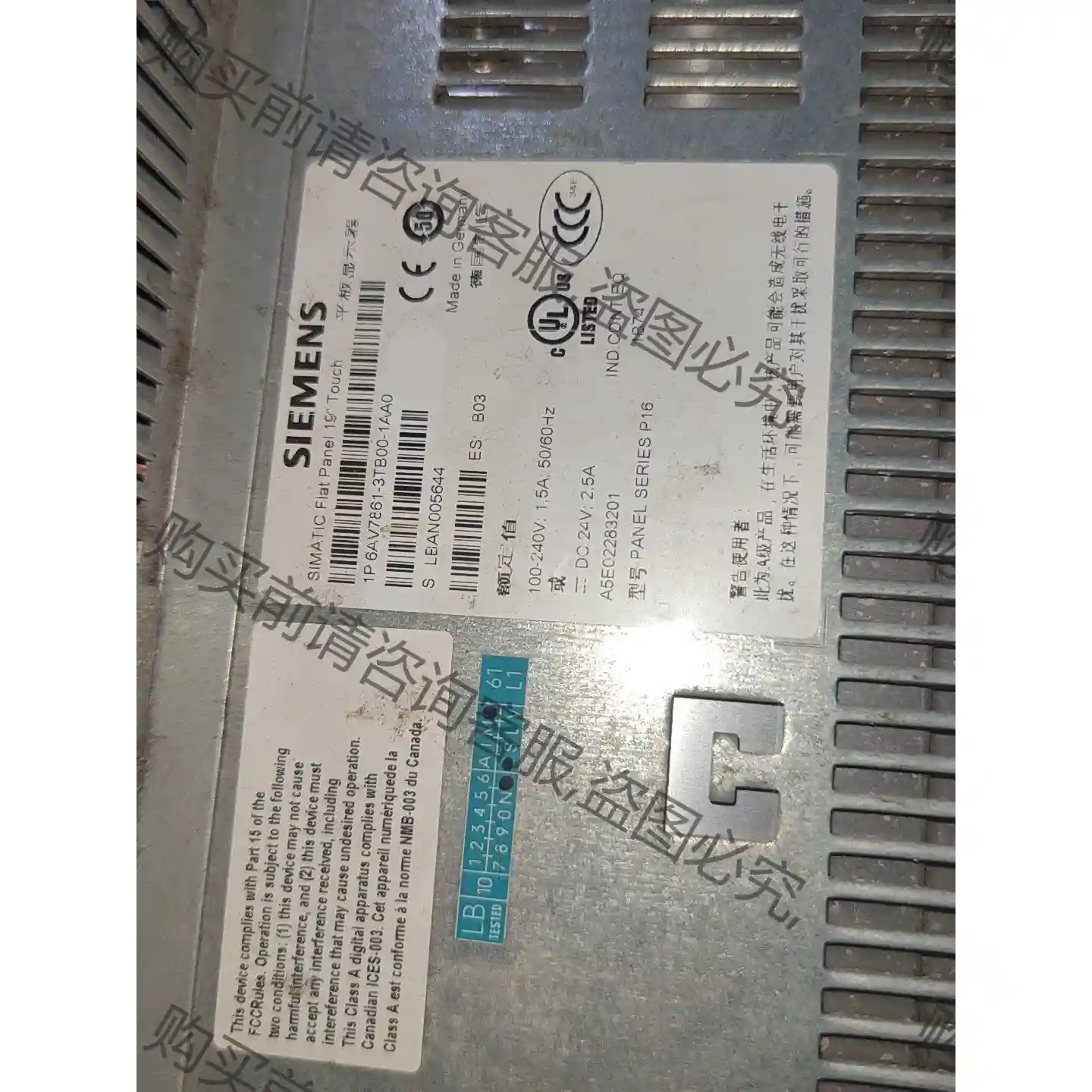西门zi平板触摸屏6av7861-3tb00-1aao刚拆下来 先议价 拆机货包好