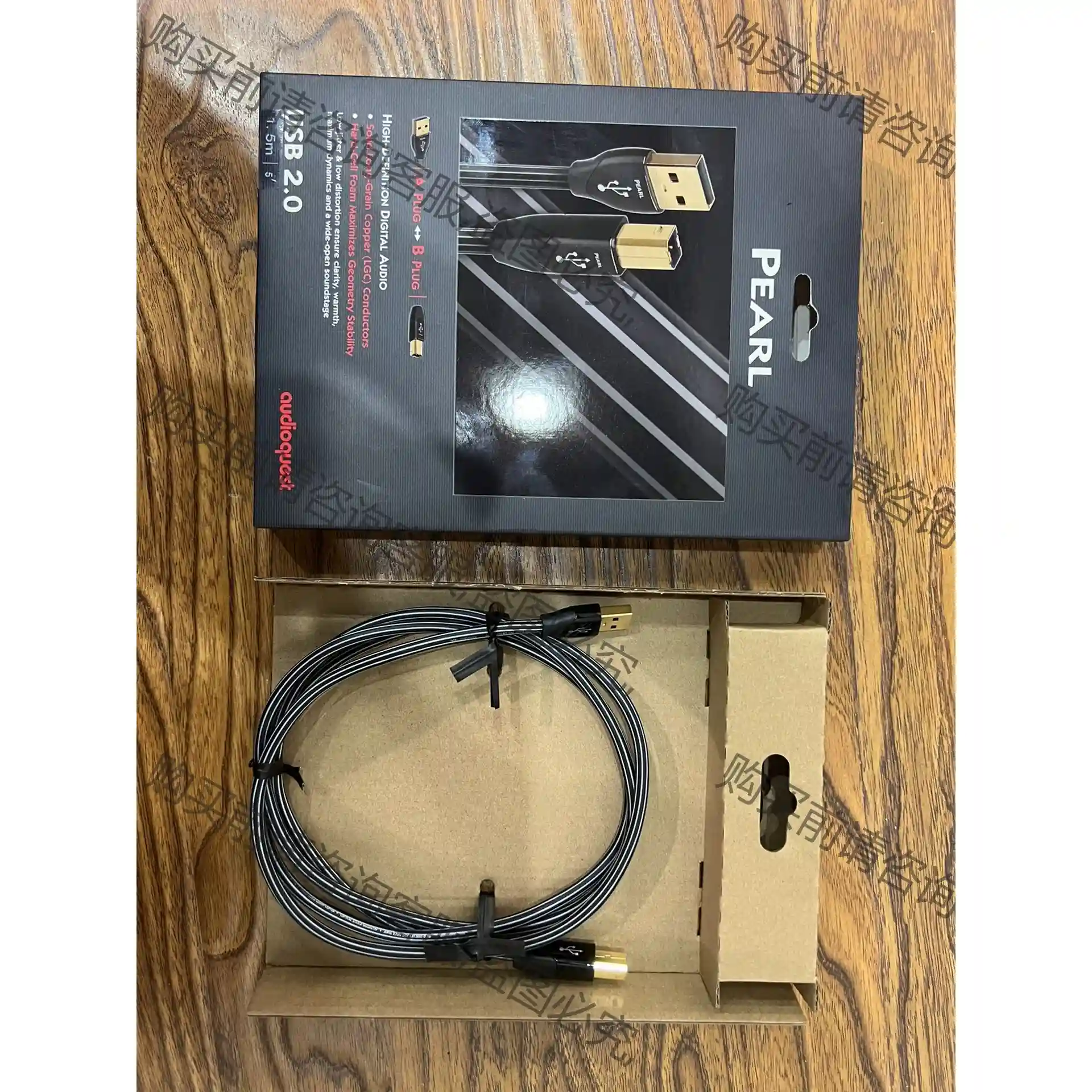美国audioquest/线圣AQ珍珠USB解码线外接声卡D 先议价 拆机货包
